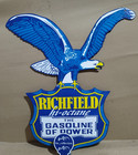 Richfield Hi-octane Gasoline Porcelain Enamel Sign  39 X 31 Inches 2 Sided