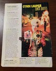 Vintage Cyndi Lauper Poster 1980s Teen Magazine Pinup Rare Pop Star Wall Decor