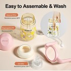 Oberni Ppsu No Spill Sippy Cups  Weighted Straw Toddler Water Bottle Set Of 3
