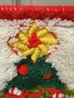 Vintage Finished Latch Hook Christmas Tree Wall Hanging Macrame Holiday Decor
