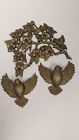 Vintage 3 Piece Set 1967 Burwood Gold Birds With Dogwood Branch Wall Decor