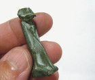 Vintage Miniature Egyptian Khnum Deity God Patinated Bronze Statue Amulet