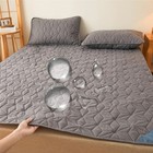 Waterproof Quilted Mattress Topper Protector With Elastic Band Bed Cover Pad