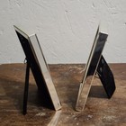 Set Of 2 Photo Picture Frames Silver Tone  3 5x5  Classic Contemporary Style