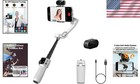 Seamless Video Gimbal Stabilizer With Ai Tracking   7-8 Hour Battery - White