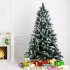 Snowy Christmas Tree 4 5 6 7ft Artificial Hinged Pine Tree Decorations W  Stand