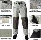 Waders 3 Ply Breathable Waterproof Insulated Stockingfoot Xl Khaki 8 Fans Mens
