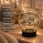Personalized Sloth Led Night Light Custom Name Kids Nursery Gift Lamp