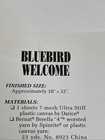 Bluebird Welcome Annie s Attic Plastic Canvas Pattern Page