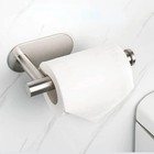 Wall Mounted Toilet Paper Holder No Drill Adhesive Bathroom Tissue Roll Rack