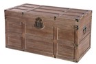 New Vintiquewise Wooden Rectangular Lined Rustic Storage Trunk With Latch