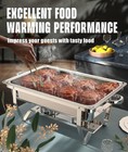 Chafing Dishes For Buffet 4 Pack  9qt  no Fingers Cut  Roll Edge Designed Cha   