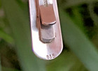 Vtg German Gold Plated  835 Solid Silver Tie Bar Clip Engine Turned Design 8g