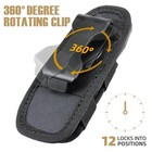 Tactical Flashlight Holster Duty Belt Pouch Rotatable Clip 360 Degree Holder Us 