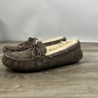 Ugg Women s Dakota Pewter Grey Suede Slippers Moccasins 5612 Shoes Size 8