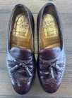 50s Vtg Johnston Murphy Aristocraft Sz 9 Usa Brown Mahogany Tassel Leather Shoes