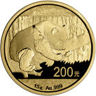 China Gold Panda 15 G 200 Yuan - Bu - Mint Sealed - Random Date