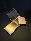 Vintage Art Deco Mirror Powder Gold Tone Metal Purse Compact - 139