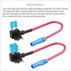 15 Pcs Car Add-a-circuit Fuse Tap Adapter Set  Mini Atm Apm 15 20 Amp