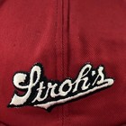 Strohs Beer Snapback Trucker Mesh Hat Cap Usa Red Vintage