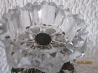 Vintage Lead Crystal Compote Bowl With Prisms And Brass Plate Ornate Base 7 