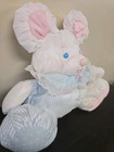 Fisher Price Baby Puffalump Mouse  Pastel Blue Bib 10  Rattle Vgn-read