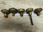 5 Antique Vintage  Brass  Door Knobs Art Nouvea