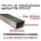 Suigdrr 304 Stainless Steel Linear Channel Drain  3 3ft X 2in X 2in  1pack