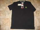 John Deere New With Tags Sewn Patch Embroidered Black T-shirt Men s Medium
