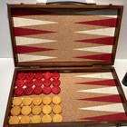 Vtg Drueke Bakelite Catalin Backgammon 1 25    Red   Butterscotch Vgc 