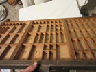 Wooden Antique Printers Drawer Hamilton Letterpress Type Shadow Box 32 x 16 