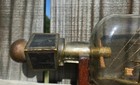 Antique Ship In Bottle   Steamship W  Sails   Locked Plug  folk Art Whimsy Mint 