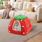 Guinea Pig Bed  Cozy Rabbit Hideout With 9 8 d X 9 8 w X 11 62 h  Strawberry