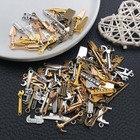 100pcs Mixed Metal Jewelry Charms Diy Necklace Bracelet Earring Keychain Bulk