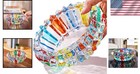 Colorful Vintage Cigar Ashtray Cut Crystal Glass Tobacciana Heavy Cut Art Round
