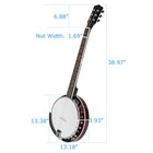 Top Grade Exquisite Professional Sapelli Notopleura Wood Alloy 6 String Banjo