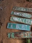10 Vintage Embossed Heavy Steel   Porcelain Retired Street Name Sign 24   x6   