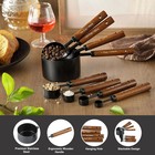 8pcs Measuring Cups Stainless Steel And Spoons Set With Ergonomic Wooden Handle