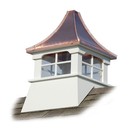 Accentua Charleston Vinyl Cupola With Copper Roof  24 In  Square  39 In  High