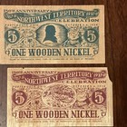 1937 Northwest Territory 150th Anniversary Wooden Nickel Portsmouth  Oh Set Of 4