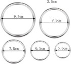 5 Pcs Round Cookie Cutter Stainless Steel Mousse Cake Molds Donut Pastry Cutter