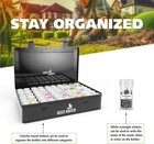 Compact Seed Vault Container - Light-proof With 60 Bottles For Easy Gardening