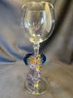 Yurana Designs Hand Blown Art Glass Dragon Stem Wine Glasses Set Of 2