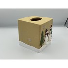 Snowmen Gathering Square Tissue Box Cover Holder Christmas Decor Holiday Gift