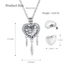 Dream Catcher Urn Necklace Heart Cremation Jewelry For Ashes Memorial Necklace