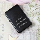 Personalised Engraved Black Lighter - For Christmas Wedding  Best Men Usher Gift