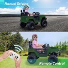 12v Green Kids Ride On Toy Car Electric Off-road Truck W  Remote Control Led Mp3