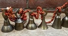 Vintage Indian Sarna Hanging Brass Bells Set Of 12 On String Ethnic Decor 32   