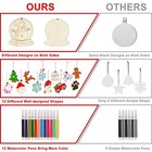 60pcs Diy Wooden Christmas Ornaments  Christmas Crafts For A-60 Wood Slices