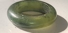 Icy Genuine Nephrite Dark   Light Green Colors In Jade Size 6 Band Ring